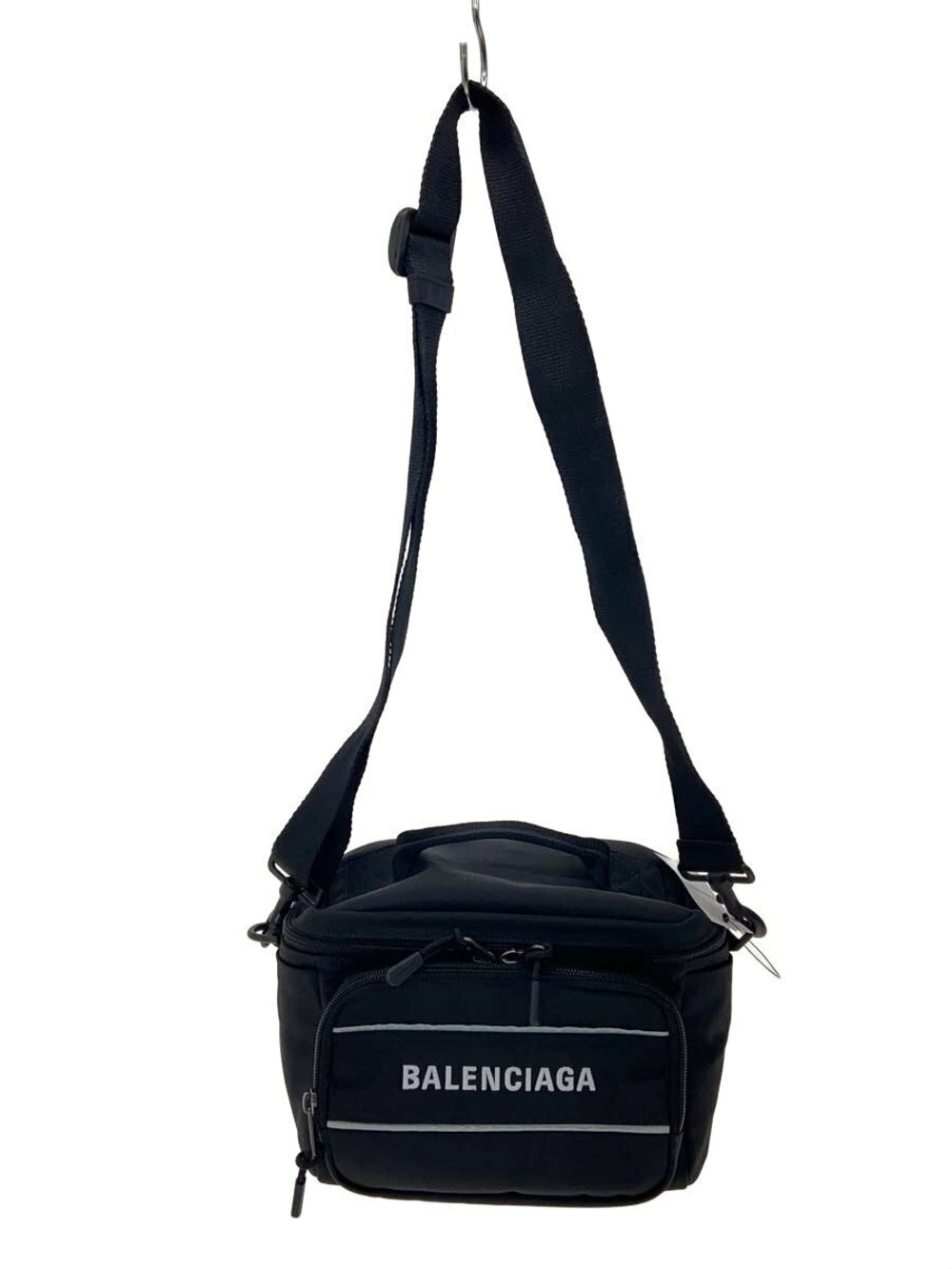 Balenciaga Sport Camera Bag black white embroidered logo Black